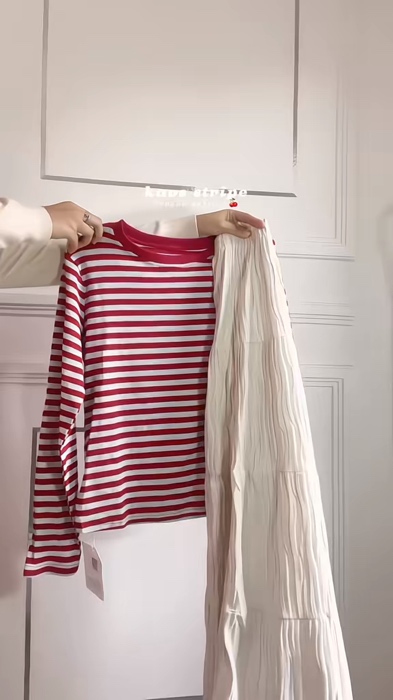 Kaos garis-garis #kaos #kaoslenganpanjang #kaosmurah #koreanstyle #RacunShopee #shopeevideo #fyp