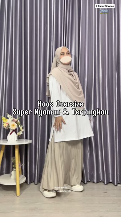 Kaos oversize #RacunShopee #ShopeeFashionHaul #SpillRacunShopee #SpillBawaBerkah #ViralDiShopeeVideo #GakNyeselBeliIni #nurimaulida_uli #kaosoversize