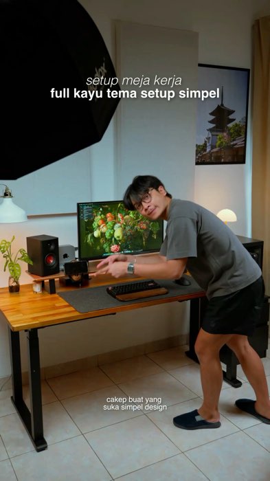 Rekomendasi meja kerja kayu jati paling kokoh dan worth it #mejakerja #jatifjl #kayujati #officesetup #setup
