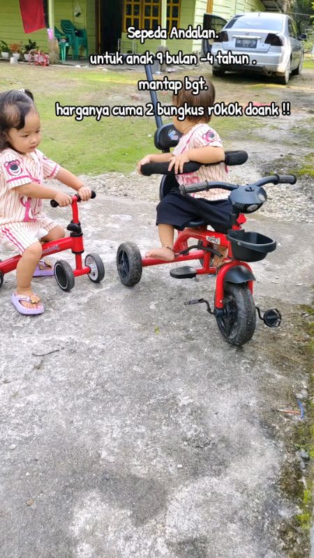 sepeda andalan bgt pokonya ini. mungil tp mntp bgt. #sepedakeseimbangananak