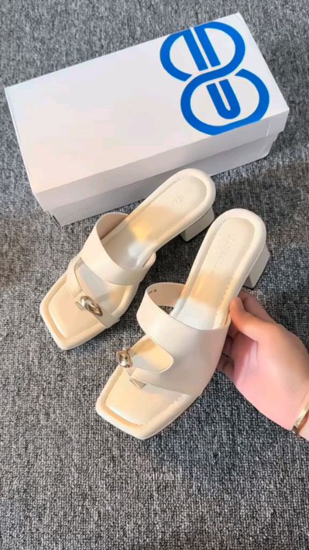 Bluebells MINIE Sendal Slop Heels Wanita 5cm (Tersedia Size 36-44)#buruandiCO