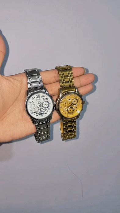￼Sunlifex Jam Tangan Pria  9001 Original Display Kuarsa Anti Air Tali Stainless Steel Santai Mode Jam Tangan Cowok