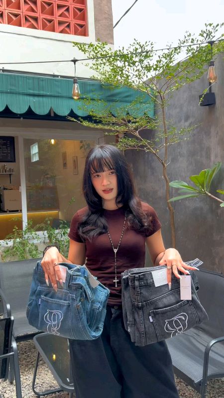 baggy cargo meta 2 Colour💯 choose your favorite🥰 join live for special price #streetwear #outfitinspiration #OOTDFashionShopee #gajiansale