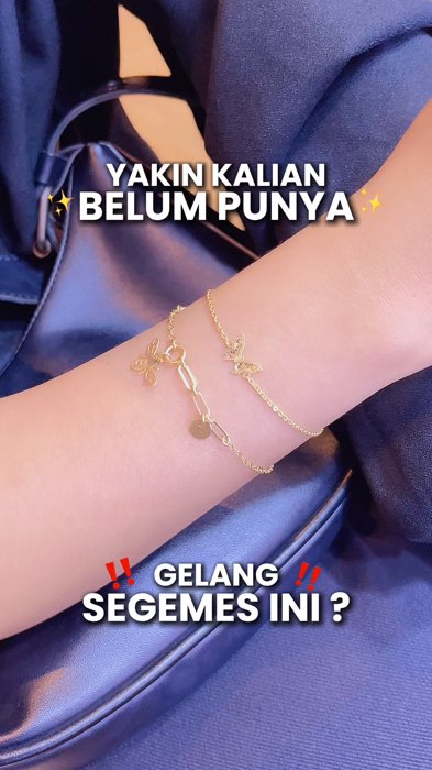 Gelang emas Shiny Audia Butterfly 🦋 dan Gelang Emas Cut Honey Bee🐝 #bracelet #gelangemas #perhiasan #gold #emasasli #viral #trend #kekinian #foryou
