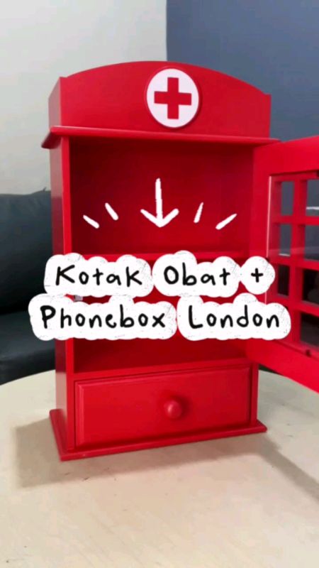 Kotak Obat + Phonebox London varian Merah #kotakobat #merah #london #simplefurniture