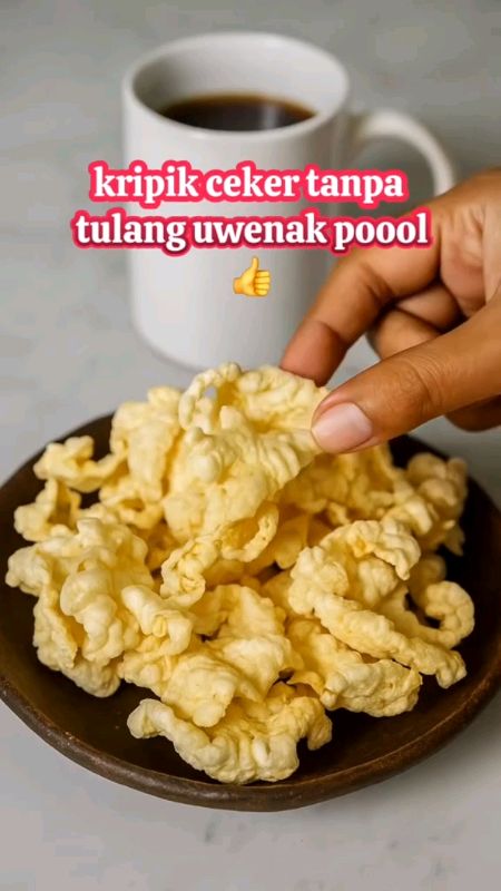 keripik ceker tanpa tulang reyah gurih enak lezat keriuk keriuk