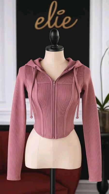 Hoodie crop top longsleeve 🥰#DiskonRacunShope #shoopeberkahbarokah #ShoopeFashionHaul #SpillRacunShopeeBerkah #shoopevideo