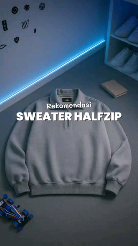 Keren #sweaterhalfzip #RacunShopee #OOTDFashionShopee
