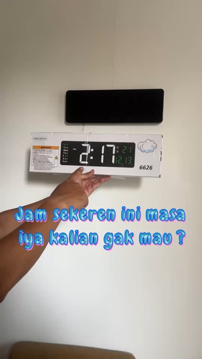 Jam Dinding Digital LED #jamdigitalled #jamdindingaesthetic #jamdigitalkeren