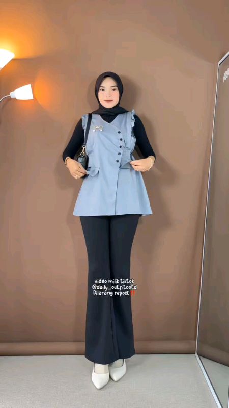 vest tanpa lengan gemess #vest #outer #outfitinspiration