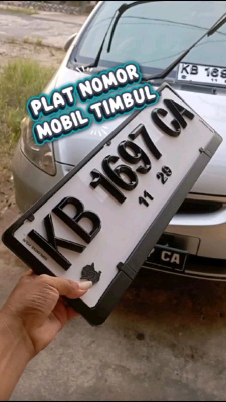 Plat Mobil Timbul Akrilik #platmobil #RacunShopeeCheck #ViralDiShopeeVideo #RacunShopee