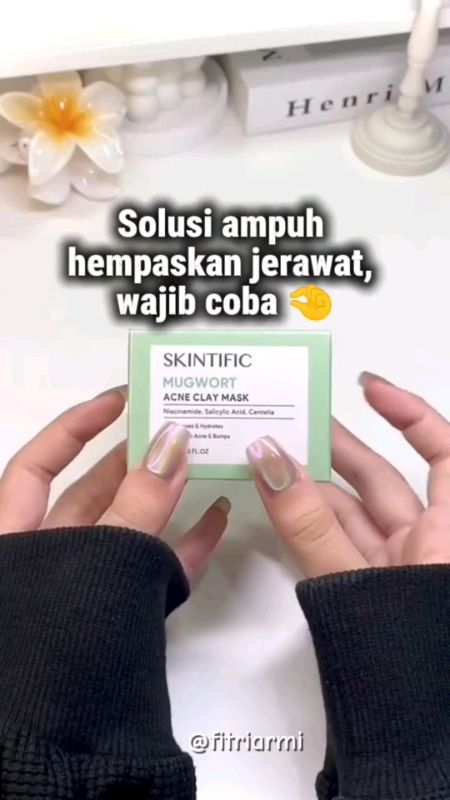 Hempaskan jerawat dengan skintific claymask #skintificclaymask #skintificacneclaymask #acneclaymask #skintific