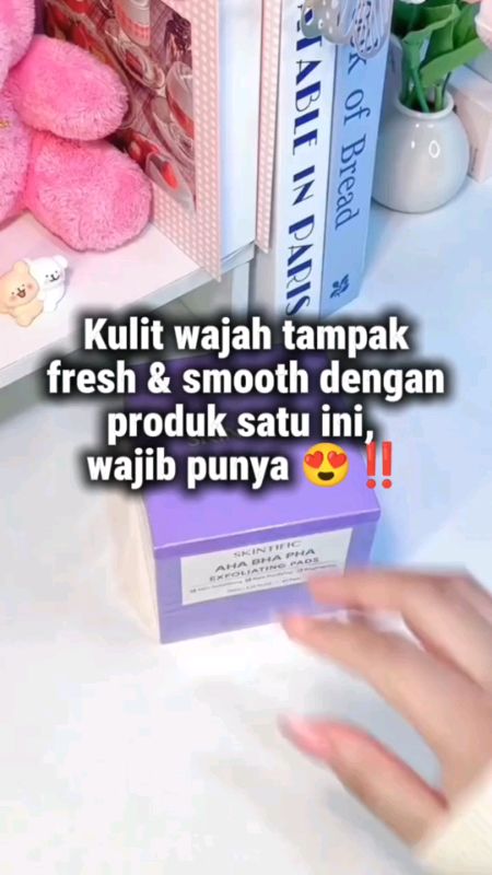 Wajah segar & smooth rutin Exfoliating #SpillRacunShopee #RacunShopee #skintificahabhaphaexfoliatingpads #skintificexfoliatingpads #skintific