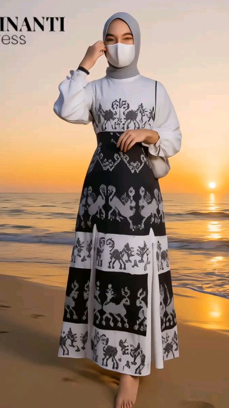 gamis dress etnik tenun premium remaja wanita #gamislebaran #bajutenuncouple #dresslebaran #DRESSMODERN