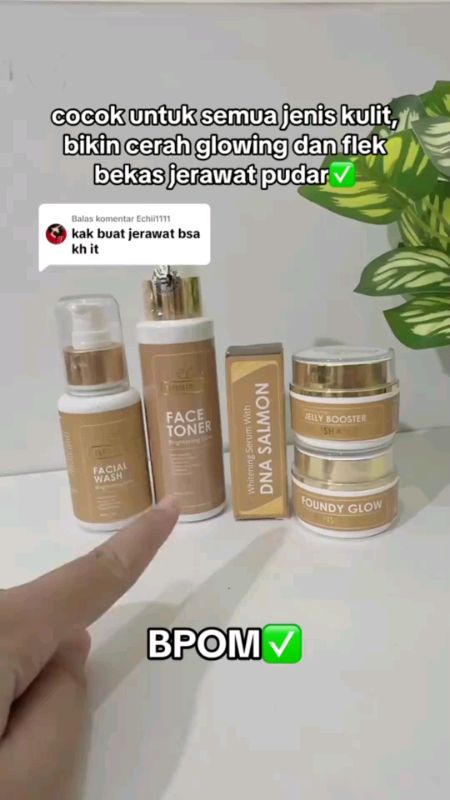 paket skincare #memberikan efek kulit wajah tampak cerah, glowing alami, dan menyamarkan noda atau flek hitam secara bertahap#FOUDYGLOW#fypシ