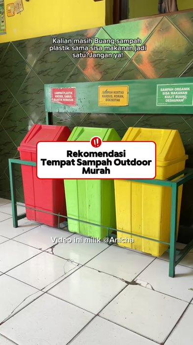 Tempat sampah outdoor #ShopeeCOD #RacunShopee #shopeepromo #tempatsampah #tempatsampahpilah #tempatsampah3warna #tempatsampah3pilah