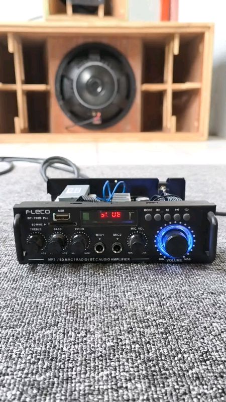 Amplifier 150 ribuan 💥 kuat dorong sub 15” & mid 10”, suara jernih bass mantap! Tinggal colok siap karaoke 🎤🔥 #amplifier #karaoke #bass #horeg #bas