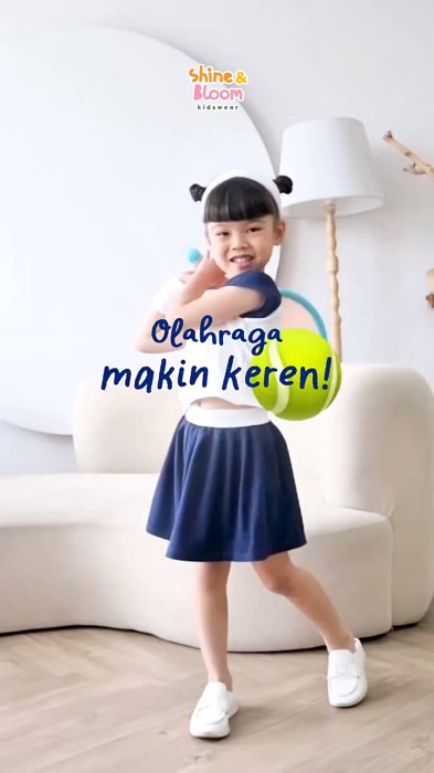Outfit olahraga makin keren dengan Anya set #outfitideas #kidswear #padeloutfit