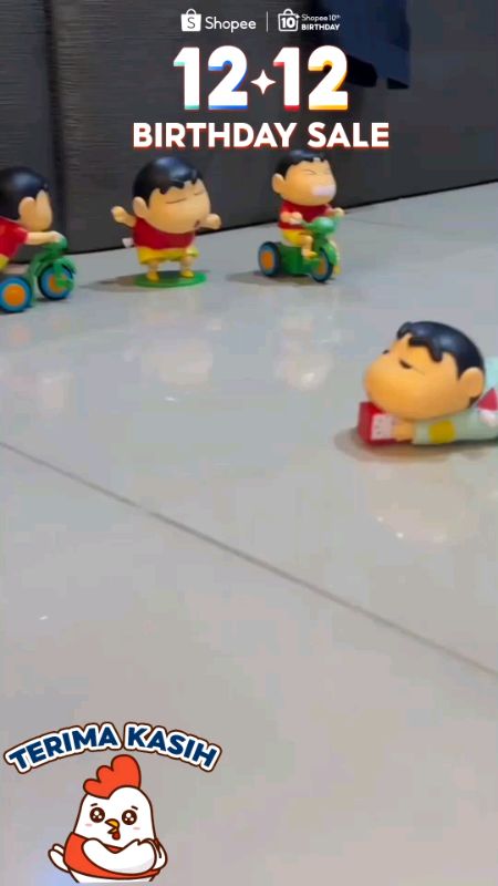 Mainan Kartun Mainan Merangkak Mainan Crayon Shinchan Mainan Bersepeda Bisa Gerak#fypツ #viral #mainanviral #gratisongkirshopee #viralvideo