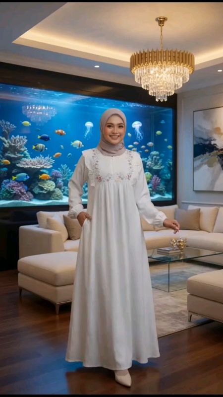gamis wanita terbaru dress bordir bunga cantik nyaman dipakai 🥰🤏 sayang sehari hari #fypdongggggggg #Rachunshoppe #bajulebaran #buruandiorderguys🥰