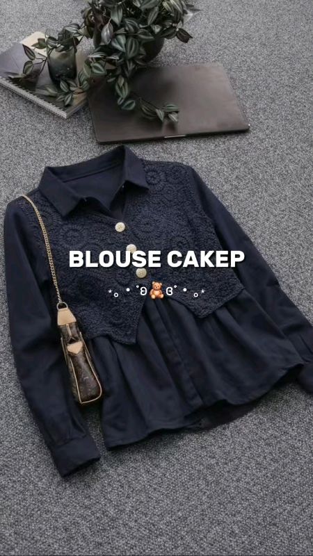 Starla Blouse / Atasan Premium Wanita Terbaru Kemeja Vest Formal Blouse Cantik