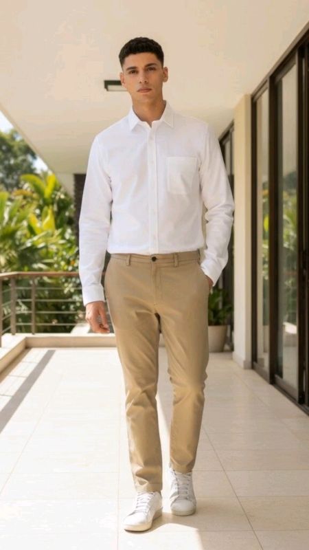 LARUSSO kemeja poplin softwash putih, liquid touch adem nyaman relax fit elegan #KemejaPria #OOTDPria #FashionPria #StylePria #CasualElegan #outfitpri