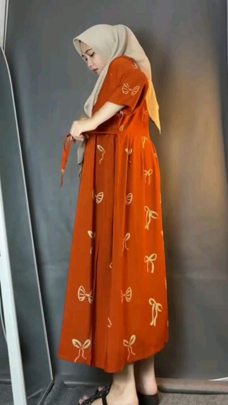 paket bundling 2 pcs Dress Chibi Pita Rayon Premium Daster Piyama Kancing Aktif Depan Lengan Panjang 7/8 Nyaman Dipakai #dastercantik #jangkauanluas