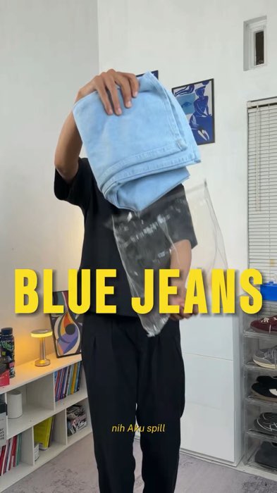 Harga terjangkau banget #RacunShopee #jeans #jeansblue