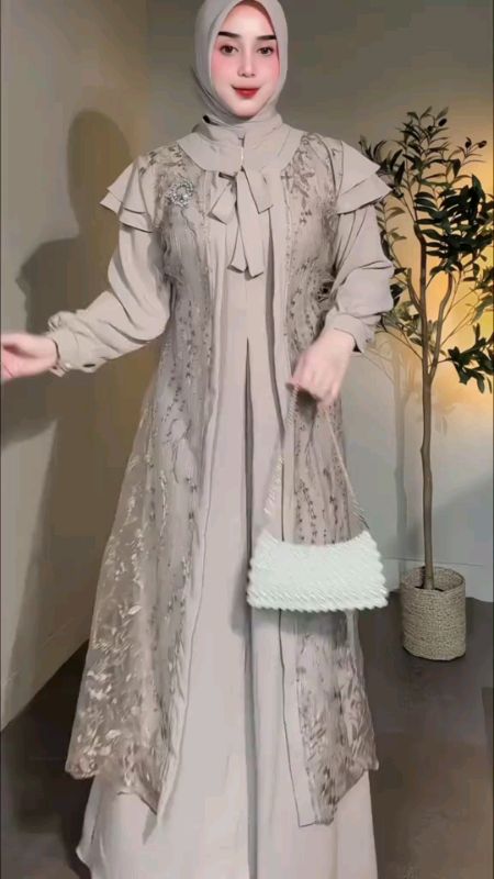 Gamis Mewah Elegan Brukat Gamis Lebaran 2026 Model Gamis Terbaru#gamiskekinian