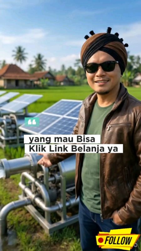 pompa irigasi sawah dengan tenaga surya. no PLN l, no BBM #pompaairtenagasurya #pompasawahtenagamatahari