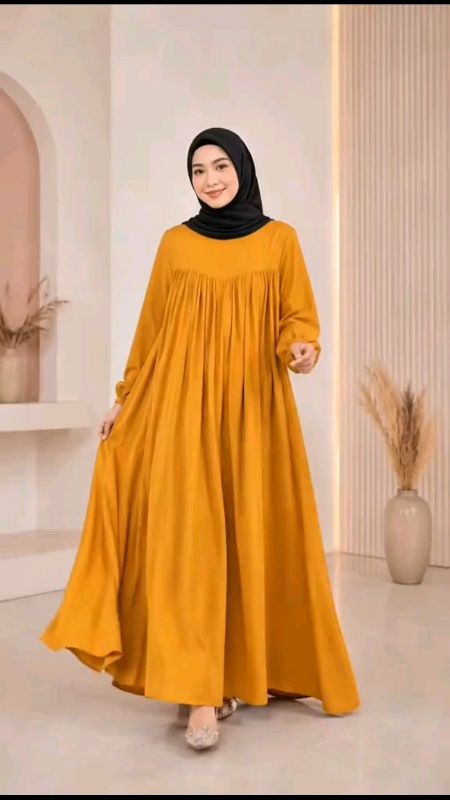 gamis premium baju wais wanita nyaman dipakai 🥰🤏 sayang sehari hari #bajulebaran #fypdongggggggg #Rachunshoppe #fypシviral #BuruanCekBeliDiKeranjangm