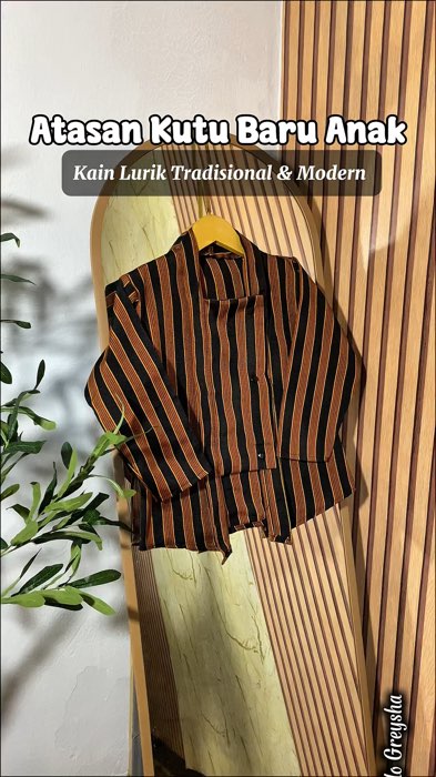 Atasan Lurik Kutu Baru Ank Perempuan #RacunShopee #ShopeeFashionHaul #GratisOngkirRP0 #kutubaru #kutubarumodern #kutubarulurik #kutubaruanak #bajuadat