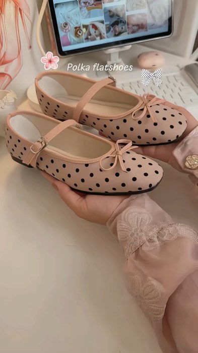 #flatshoes #flatshoeswanita #flatshoescantik #flatshoesmurah #flatshoespolkadot #polkadot #RacunShopee