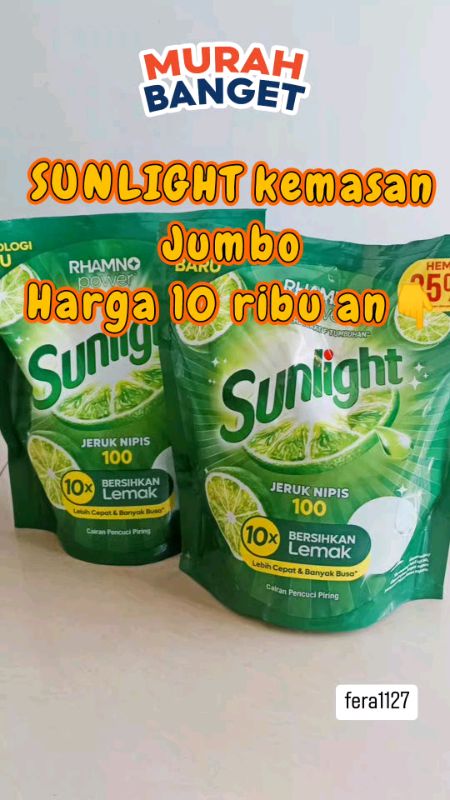 SUNLIGHT Sabun Cuci Piring Jeruk Nipis Kemasan Jumbo #sunlightpromo #sunlight #sunlightcucipiring #sunlightmurah
