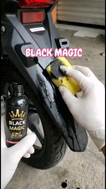 Menghitamkan kendaraan seperti baru lagi #penghitambodymotor #blackmagic #produkviral