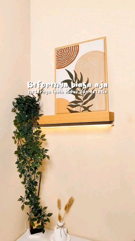 #ambalandinding #ambalankayu #hiasandindingaesthetic #daunjuntai #lampumagnetik #lampumotionsensor #RacunShopee #homeliving #DiskonRacunShopee
