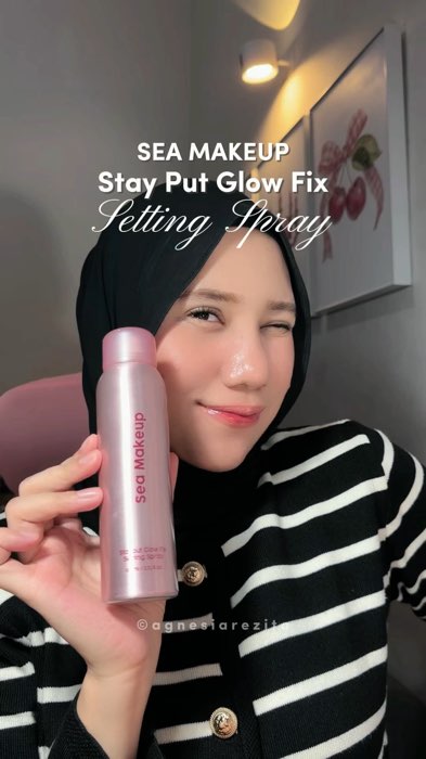 Setting Spray Terbaru Sea Makeup Glow Fix Setting Spray finishnya glowing #seamkeup #seamakeupsettingspray #settingsprayseamakeup #settingsprayglowing