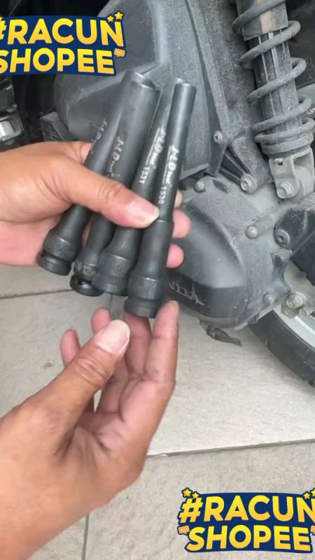 CASTA Mata Kunci Sok Panjang 200mm 1/2 Inch Impact Socket Ukuran 8mm 10mm 12mm 14mm Standar Profesional Kuat Tahan Benturan Untuk Buka Baut Bagian Dal
