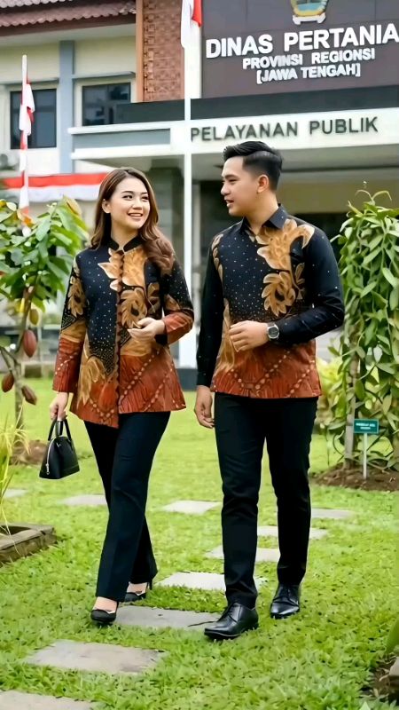 Batik Solo Trendy - Couple Deswita Bahan Katun Halus Sudah Lapis Furing#batiksarimbit #batikcouple #batikmodern #batikwanita #batikpria #fashion