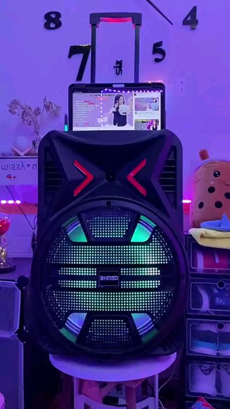 AUDIO BLUETOOTH SPEAKER BASS 12 IN THE NEW 12 -INCH K SONG BLUETOOTH SPEAKER PORTABEL HIGH -POWER TILE SQUARE DANCE SPEAKER DENGAN WIRE WHEAT QS-1205