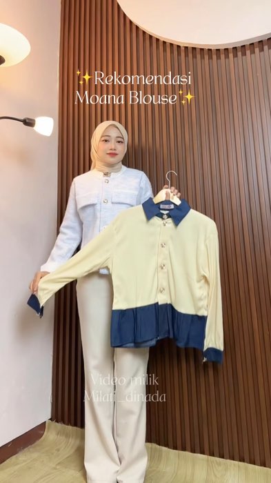 Moana Blouse cantik banget ini lucuukk juga 🤩🥰 #moanablouse #blouse #blousetwotone