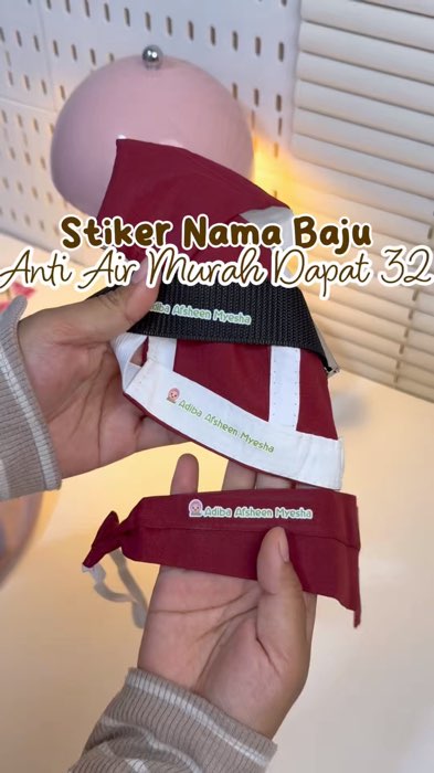 Bisa nandain seragam dan semuanya yang berbahan kain #stikernamacustom #stikerbajusetrika #stikerbaju #sablonnama