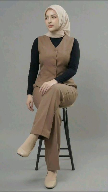 setelan vest dan celana wanita #RacunShopee #SpillRacunShopee