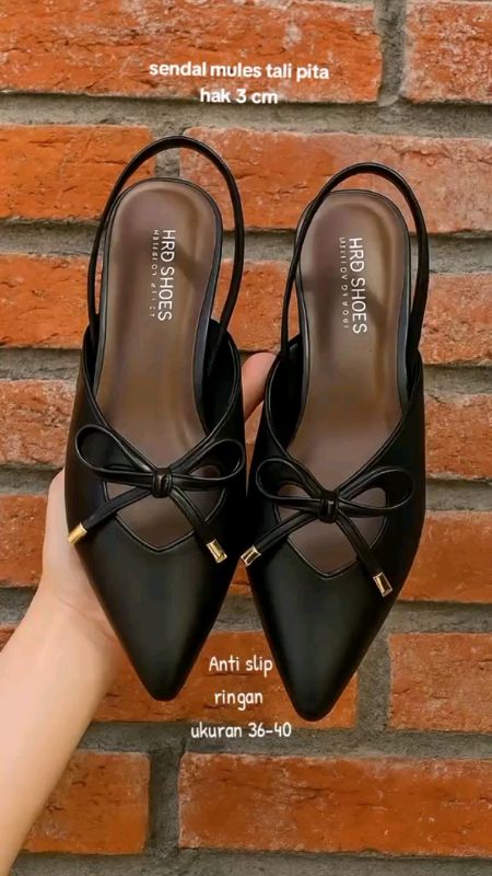 heels wanita mules tali pita #helscantik