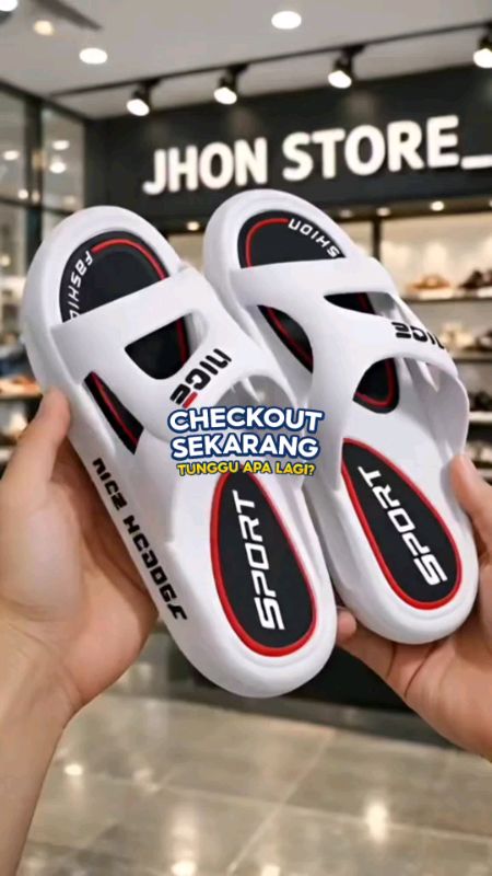 muzy sandal slide pria kekinian#sandalkaretantislip #sendalpria #ShopeeCOD #shopeevideo #RacunShopee #fypシ