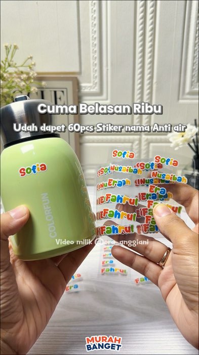 #stikernama #stikernamacustom #stikernamawaterproof #stikernamabaju #ViralDiShopeeVideo #RacunShopee #DiskonRacunShopee #stikernamamurah