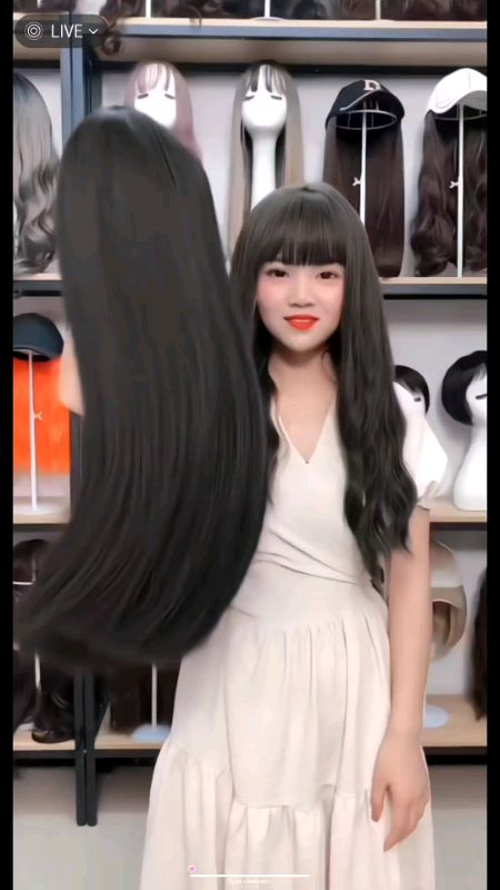 Full Wig Panjang Berponi #ShopeeCOD #ShopeeFashionHaul