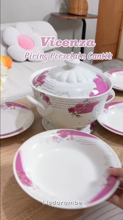 #vicenzaadadimanamana #Vicenzadarimasakemasa #piringporcelain #piringvicenza #piringmurah #piringmewah #piringcantik #DiskonRacunShopee