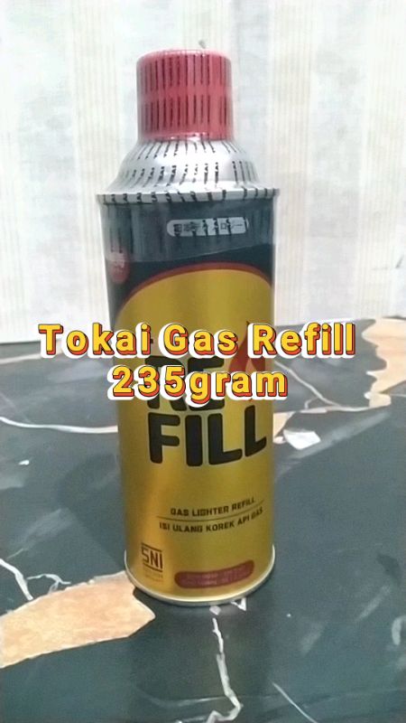 Tokai Gas refill 235 gram, cocok untuk isi ulang korek api
