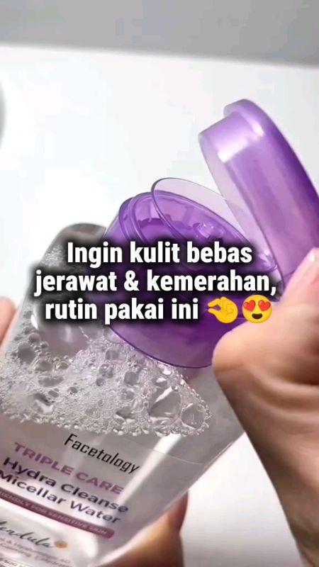 kulit bebas jerawat & kemerahan #SpillRacunShopee #RacunShopee #facetologymicellarwater #facetologyacnecalmmicellarwater #micellarwaterfacetology